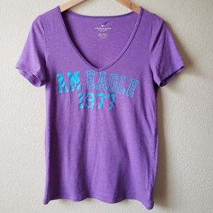 American Eagle Purple Tee